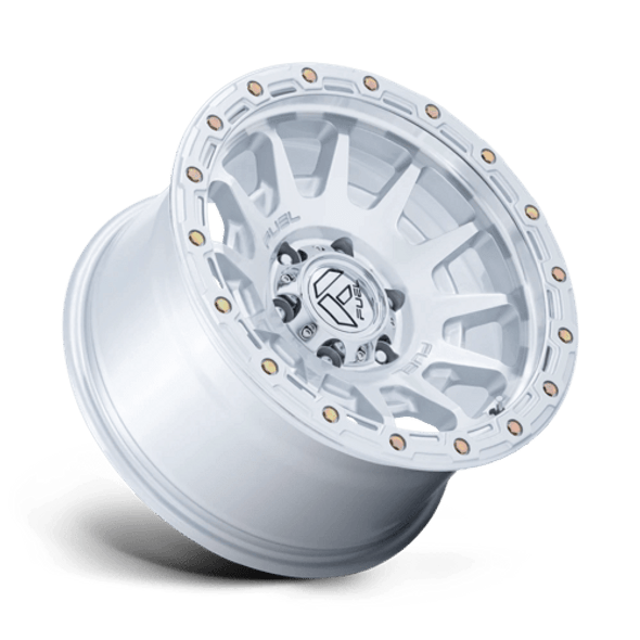 Fuel Offroad Wheels Fortress FC884 Gloss Silver Machined Face 17x9 -12mm Offset 5x127 (5x5) | Fits Jeep Wrangler 07-Up and Jeep Gladiator