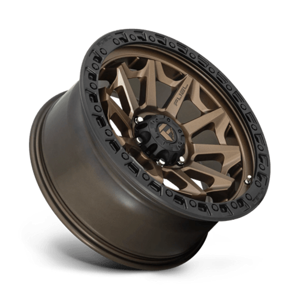 Fuel Offroad Wheels Covert D696 Matte Bronze w/ Black Ring 18x9 -12mm Offset 5x127 (5x5) | Fits Jeep Wrangler 07-Up and Jeep Gladiator