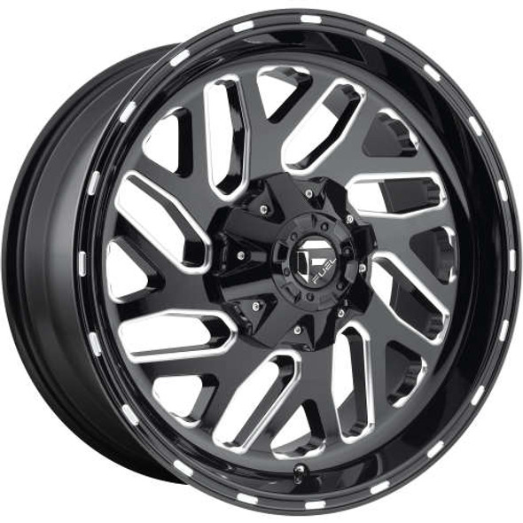 Fuel Offroad Wheels Triton D581 Gloss Black Milled 22x12 -43mm Offset 5x114.3 (5x4.5),5x127 (5x5)