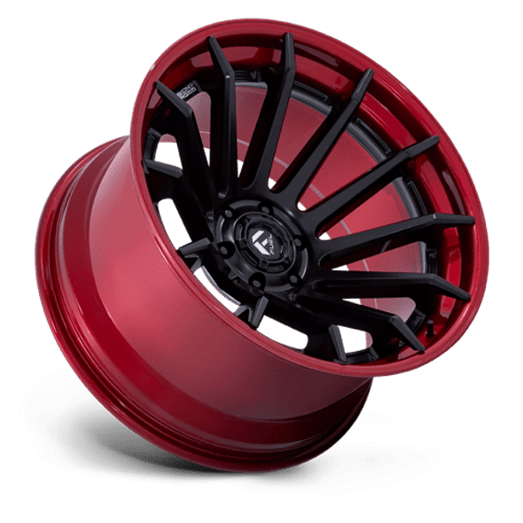 Fuel Offroad Wheels Burn FC403 Matte Black With Candy Red Lip 22x12 -44mm Offset 5x127 (5x5) | Fits Jeep Wrangler 07-Present and Jeep Gladiator