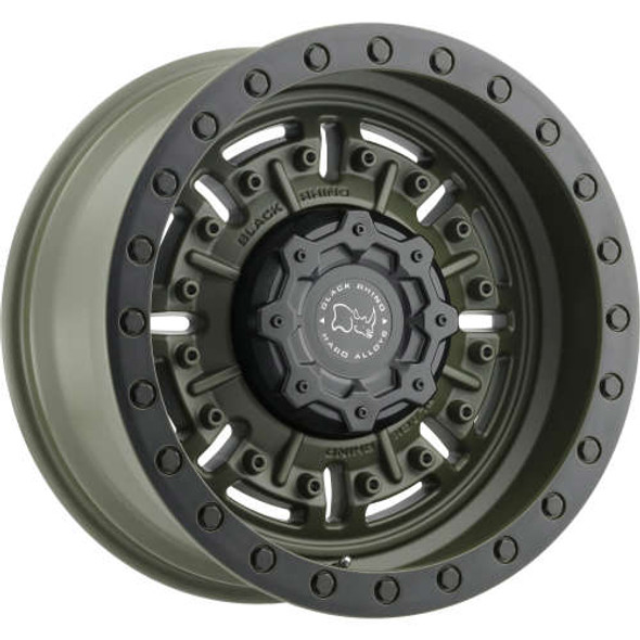 Black Rhino Wheels Abrams Olive Drab Green 18x9.5 -18mm Offset 5x127 (5x5) | Fits Jeep Wrangler 07-Up and Jeep Gladiator