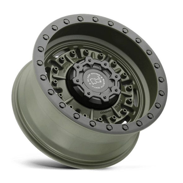 Black Rhino Wheels Abrams Olive Drab Green 18x9.5 -18mm Offset 5x127 (5x5) | Fits Jeep Wrangler 07-Up and Jeep Gladiator
