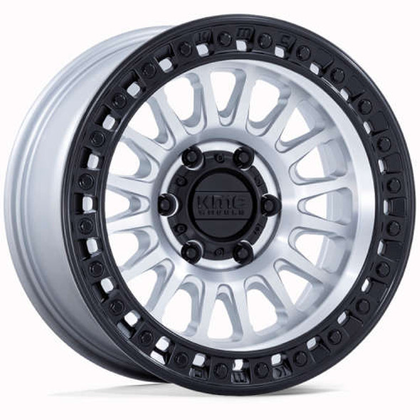KMC Wheels IMS KM552 Machined with Matte Black Lip 17x8.5 -10mm Offset 5x127 (5x5) | Fits Jeep Wrangler 07-Up and Jeep Gladiator