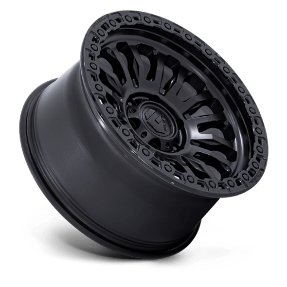 Fuel Offroad Wheels Rincon Simulated Beadlock FC857 Matte Black With Gloss Black Lip 17x8.5 -1mm Offset 5x127 (5x5) | Fits Jeep Wrangler 07-Up and Jeep Gladiator