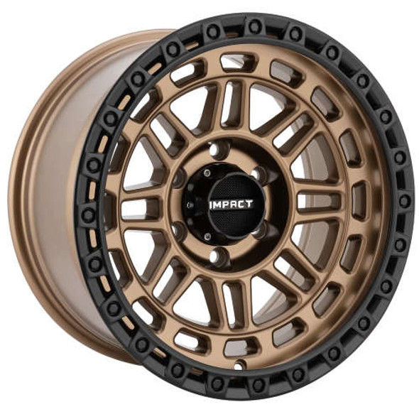 Impact Offroad Wheels 8806 Bronze with Black Ring 17x9 -12mm Offset 5x127 (5x5) | Fits Jeep Wrangler 07-Present and Jeep Gladiator