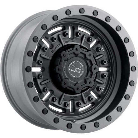Black Rhino Wheels Abrams Textured Matte Gunmetal 18x9.5 -18mm Offset 5x127 (5x5) | Fits Jeep Wrangler 07-Up and Jeep Gladiator