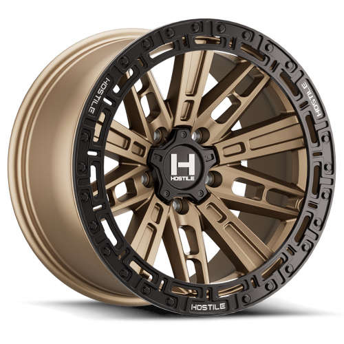 Hostile Wheels Mojave H129 Bronze 17x9 0mm Offset 5x127 (5x5) | Fits Jeep Wrangler 07-Up and Jeep Gladiator
