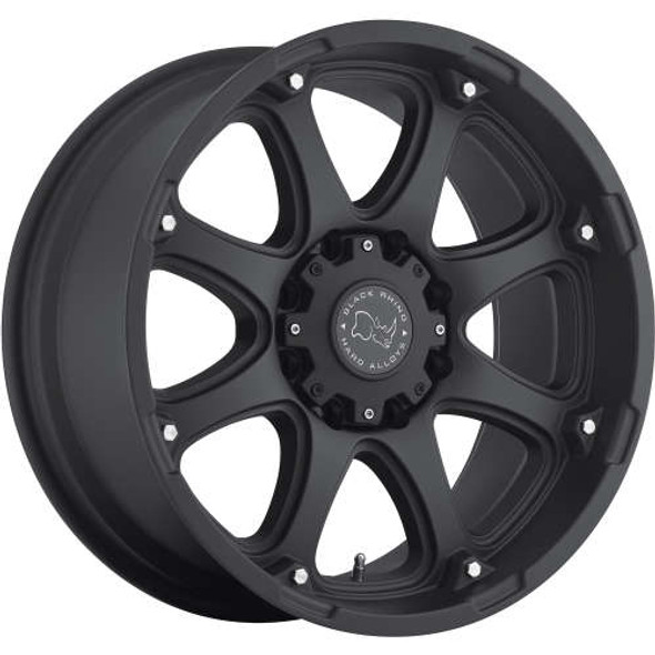 Black Rhino Wheels Glamis Matte Black 17x9 -12mm Offset 5x127 (5x5) | Fits Jeep Wrangler 07-Up and Jeep Gladiator