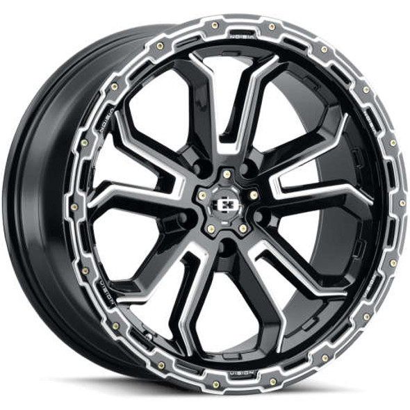 Vision Wheels Korupt 405 Gloss Black Milled 20x9 10mm Offset 5x127 (5x5) | Fits Jeep Wrangler 07-Up and Jeep Gladiator Vision Wheels Korupt 405 Gloss Black Milled 20x9 10mm Offset 5x127 (5x5) | Fits Jeep Wrangler 07-Up and Jeep Gladiator