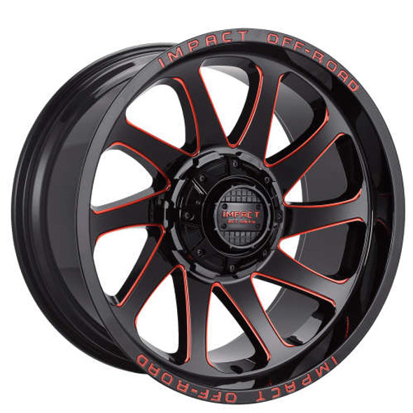 Impact Offroad Wheels 825 Gloss Black Milled Candy Red 20x10 -12mm Offset 6x135,6x139.7 (6x5.5) Impact Offroad Wheels 825 Gloss Black Milled Candy Red 20x10 -12mm Offset 6x135,6x139.7 (6x5.5)