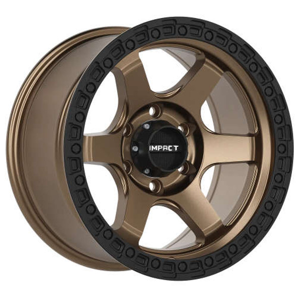 Impact Offroad Wheels 8805 Bronze with Black Ring 17x9 -12mm Offset 5x127 (5x5) | Fits Jeep Wrangler 07-Present and Jeep Gladiator