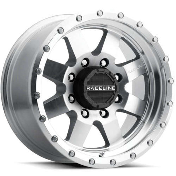 Raceline Wheels Defender 935MC Machined CC 17x9 -12mm Offset 5x127 (5x5) | Fits Jeep Wrangler 07-Up and Jeep Gladiator
