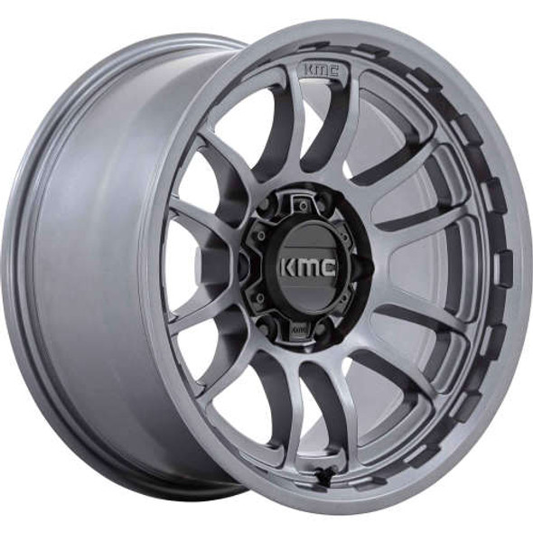 KMC Wheels Wrath KM727 Matte Anthracite 17x8.5 -10mm Offset 5x127 (5x5) | Fits Jeep Wrangler 07-Up and Jeep Gladiator