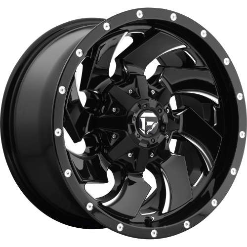Fuel Offroad Wheels Cleaver D574 Gloss Black Milled 18x9 -12mm Offset 5x114.3 (5x4.5),5x127 (5x5)
