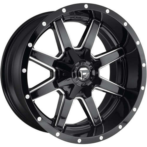 Fuel Offroad Wheels Maverick D610 Gloss Black Milled 20x9 1mm Offset 8x170