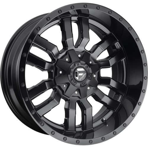 Fuel Offroad Wheels Sledge D596 Matte Black w/ Gloss Black Lip 20x10 -19mm Offset 6x135,6x139.7 (6x5.5)