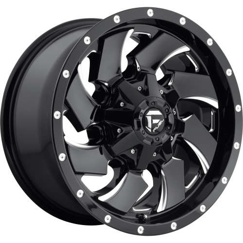 Fuel Offroad Wheels Cleaver D574 Gloss Black Milled 18x9 20mm Offset 8x180