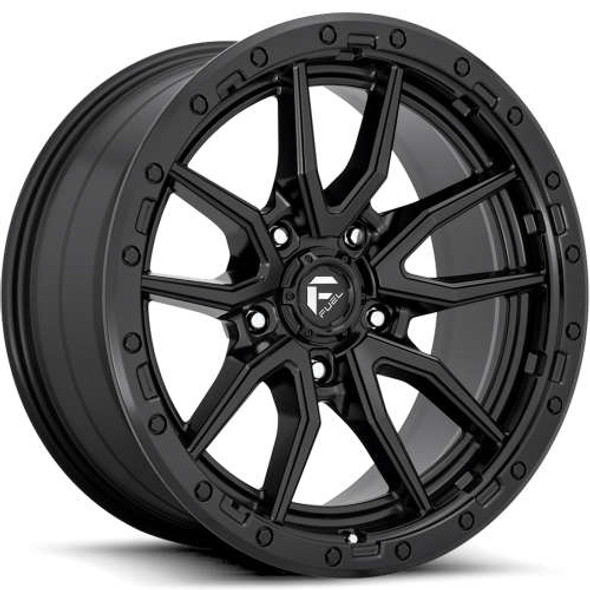 Fuel Offroad Wheels Rebel D679 Matte Black 18x9 -12mm Offset 5x127 (5x5) | Fits Jeep Wrangler 07-Up and Jeep Gladiator Fuel Offroad Wheels Rebel D679 Matte Black 18x9 -12mm Offset 5x127 (5x5) | Fits Jeep Wrangler 07-Up and Jeep Gladiator