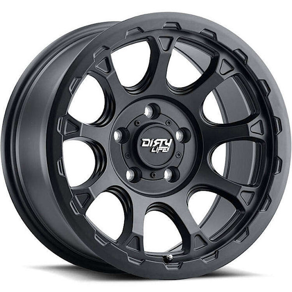 DirtyLife Wheels Drifter 9307 Matte Black 17x8.5 -6mm Offset 5x127 (5x5) | Fits Jeep Wrangler 07-Up and Jeep Gladiator DirtyLife Wheels Drifter 9307 Matte Black 17x8.5 -6mm Offset 5x127 (5x5) | Fits Jeep Wrangler 07-Up and Jeep Gladiator