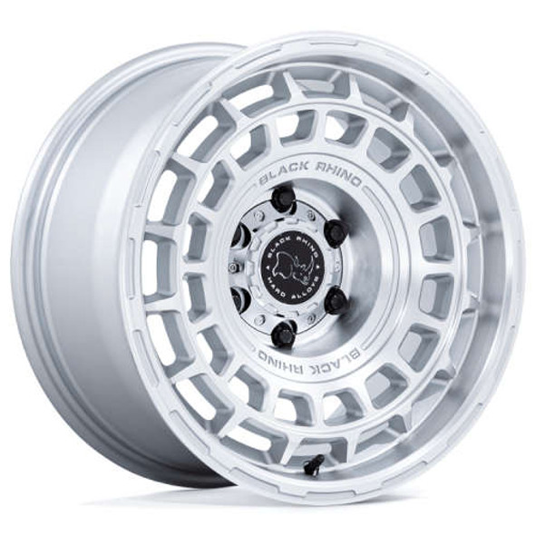 Black Rhino Wheels AWOL BR024 Silver W/ Machined Face 17x8.5 10mm Offset 5x127 (5x5) | Fits Jeep Wrangler 07-Up and Jeep Gladiator