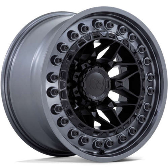 Black Rhino Wheels Alpha BR008 Matte Black With Gunmetal Lip 20x10 -18mm Offset 5x127 (5x5) | Fits Jeep Wrangler 07-Up and Jeep Gladiator