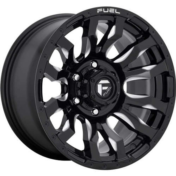 Fuel Offroad Wheels Blitz D673 Gloss Black w/ Milled Accents 17x9 -12mm Offset 5x127 (5x5) | Fits Jeep Wrangler 07-Up and Jeep Gladiator Fuel Offroad Wheels Blitz D673 Gloss Black w/ Milled Accents 17x9 -12mm Offset 5x127 (5x5) | Fits Jeep Wrangler 07-Up and Jeep Gladiator