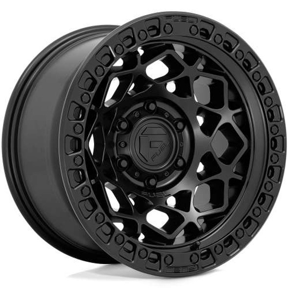 Fuel Offroad Wheels Unit D786 Matte Black with Matte Black Ring 17x9 -12mm Offset 5x127 (5x5) | Fits Jeep Wrangler 07-Up and Jeep Gladiator