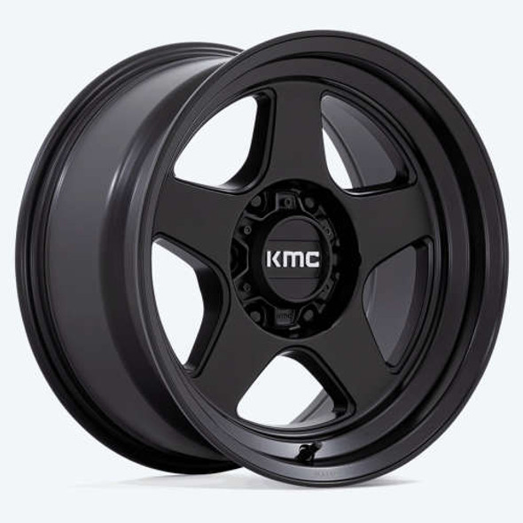 KMC Wheels Lobo KM728 Matte Black 17x9 -38mm Offset 5x127 (5x5) | Fits Jeep Wrangler 07-Up and Jeep Gladiator