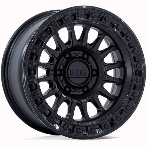KMC Wheels IMS KM552 Matte Black with Gloss Black Lip 20x9 18mm Offset 5x127 (5x5) | Fits Jeep Wrangler 07-Up and Jeep Gladiator