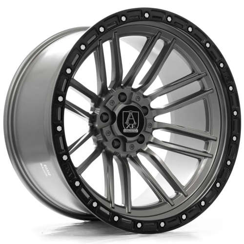 AXE Offroad Wheels Icarus Grey with Black Lip 20x10 -19mm Offset 5x127 (5x5),5x139.7 (5x5.5) | Fits Jeep Wrangler 07-Up and Jeep Gladiator