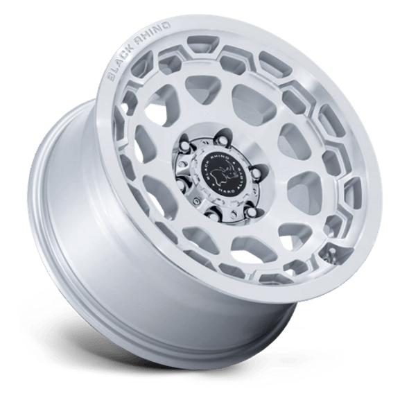 Black Rhino Wheels Congo BR026 Gloss Silver with Machined Face 17x8.5 0mm Offset 5x127 (5x5) | Fits Jeep Wrangler 07-Up and Jeep Gladiator