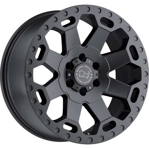Black Rhino Wheels Warlord Matte Gunmetal 17x9 -12mm Offset 5x127 (5x5) | Fits Jeep Wrangler 07-Up and Jeep Gladiator