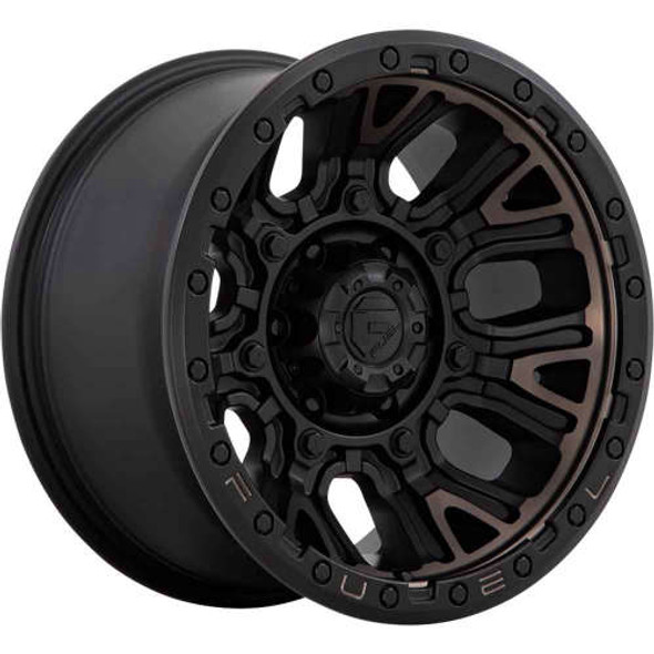 Fuel Offroad Wheels Traction D824 Matte Black With Double Dark Tint 17x9 1mm Offset 5x127 (5x5) | Fits Jeep Wrangler 07-Up and Jeep Gladiator