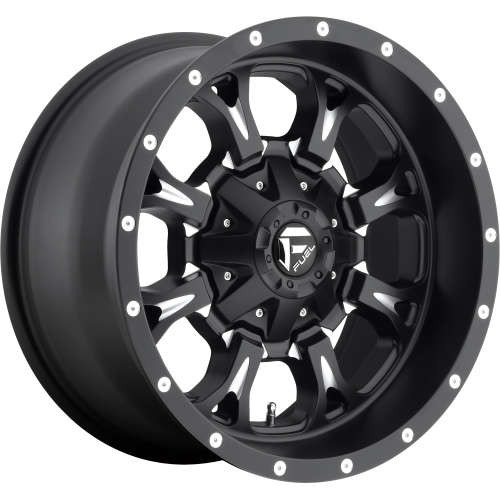 Fuel Offroad Wheels Krank D517 Matte Black Milled Accents 18x9 1mm Offset 8x170