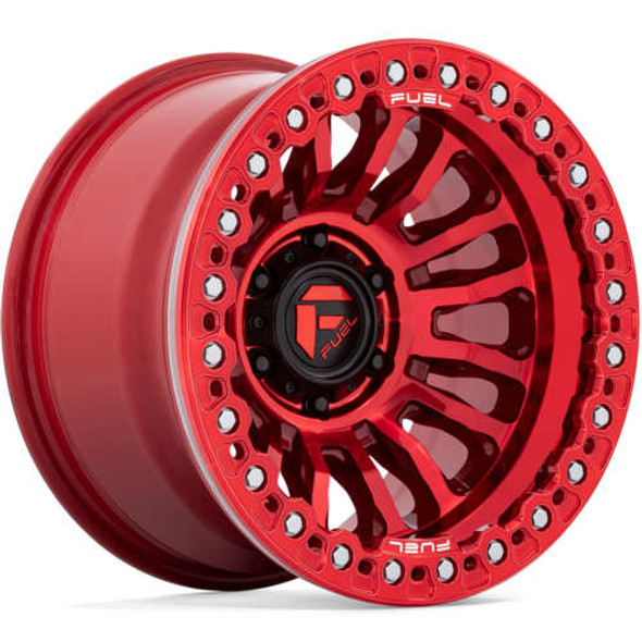 Fuel Offroad Wheels Rincon Beadlock FC125 Candy Red 20x10 -48mm Offset 5x127 (5x5) | Fits Jeep Wrangler 07-Up and Jeep Gladiator