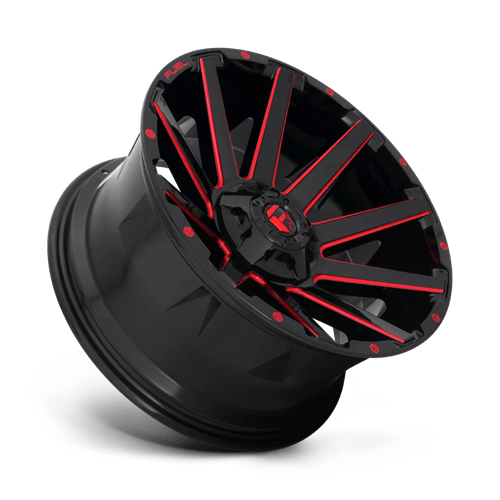 Fuel Offroad Wheels Contra D643 Gloss Black Red Tinted Clear 22x12 -44mm Offset 5x114.3 (5x4.5),5x127 (5x5)
