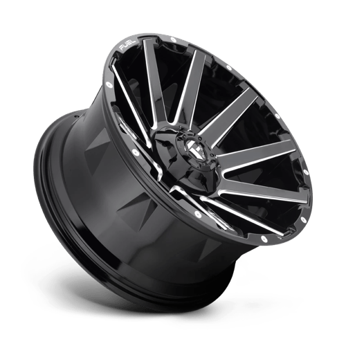 Fuel Offroad Wheels Contra D615 Gloss Black Milled 20x10 -18mm Offset 5x114.3 (5x4.5),5x127 (5x5)