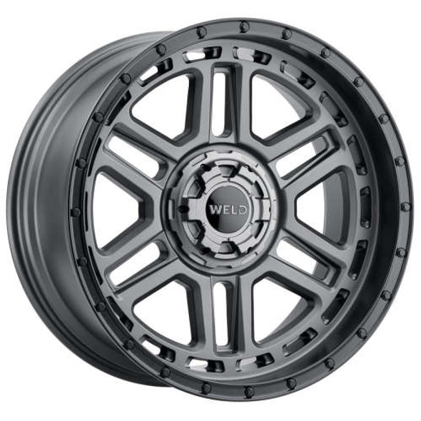 WELD Offroad Wheels Crux W221 Satin Gun Satin Black 20x10 -18mm Offset 5x127 (5x5),5x139.7 (5x5.5) | Fits Jeep Wrangler 07-Up and Jeep Gladiator