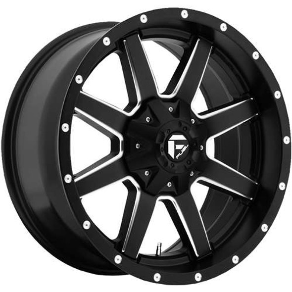 Fuel Offroad Wheels Maverick D538 Matte Black Milled 18x9 20mm Offset 8x180