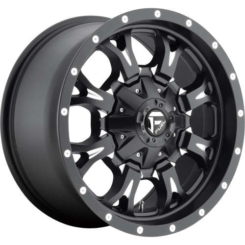 Fuel Offroad Wheels Krank D517 Matte Black Milled Accents 18x9 20mm Offset 8x180