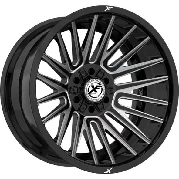 XF Offroad Wheels XF-234 Gloss Black Milled 26x14 -76mm Offset 5x127 (5x5),5x139.7 (5x5.5) | Fits Jeep Wrangler 07-Present and Jeep Gladiator