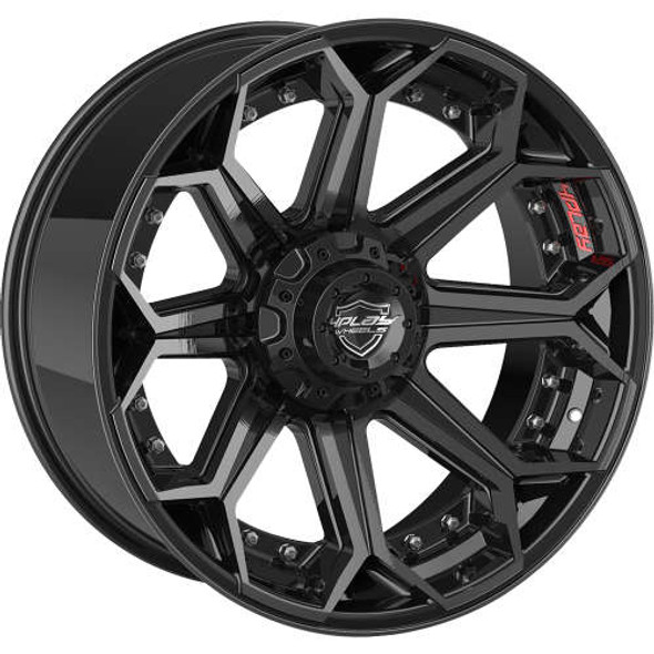 4Play Wheels 4P80R Brushed Black 22x12 -44mm Offset 5x127 (5x5) | Fits Jeep Wrangler 07-Present and Jeep Gladiator 4Play Wheels 4P80R Brushed Black 22x12 -44mm Offset 5x127 (5x5) | Fits Jeep Wrangler 07-Present and Jeep Gladiator