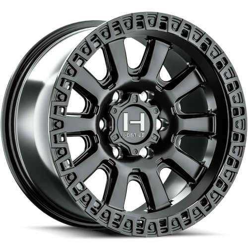 Hostile Wheels Crawler H138 Asphalt 18x9 -12mm Offset 5x127 (5x5) | Fits Jeep Wrangler 07-Up and Jeep Gladiator