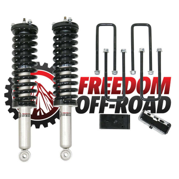 Freedom Offroad 3" Front Lift Strut 2" Rear Blocks w/ U-Bolts (96-04 Toyota Tacoma) FO-T805-KIT Freedom Offroad 3" Front Lift Strut 2" Rear Blocks w/ U-Bolts (96-04 Toyota Tacoma) FO-T805-KIT