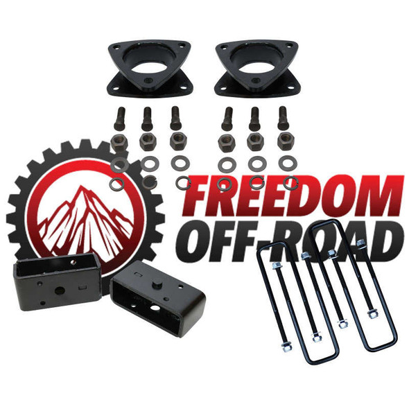 Freedom Offroad 3" Front Steel Strut Spacers 2" Rear Lift Blocks w/U Bolts (05-23 Toyota Tacoma) FO-T601-KIT Freedom Offroad 3" Front Steel Strut Spacers 2" Rear Lift Blocks w/U Bolts (05-23 Toyota Tacoma) FO-T601-KIT