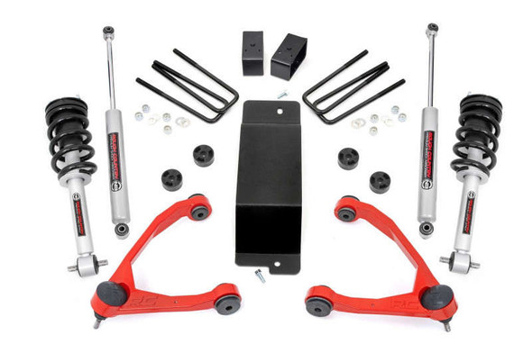 Rough Country 3.5 Inch Lift Kit | UCA | N3 Struts (07-13 Chevy/GMC Silverado/Sierra 1500) 27731RED