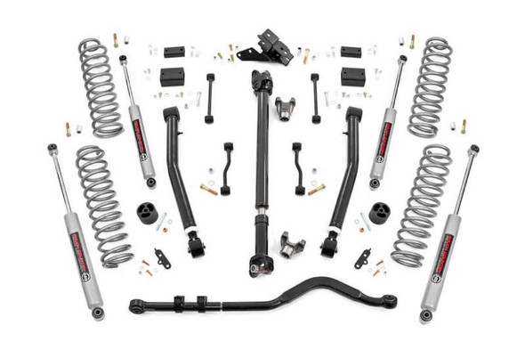 Rough Country 3.5" Lift Kit w/ Adjustable FLCA | N3 Shocks (18-23 Jeep Wrangler Unlimited JL | 4WD | Gas | Rubicon) 69131 Rough Country 3.5" Lift Kit w/ Adjustable FLCA | N3 Shocks (18-23 Jeep Wrangler Unlimited JL | 4WD | Gas | Rubicon) 69131