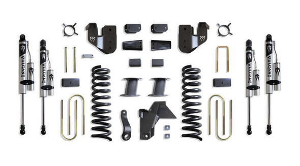 MaxTrac 8" Lift Kit With Vulcan Reservoir Shocks | Factory Rear Air Ride (19-24 Ram 3500 | 4WD | Diesel) K947585VRA