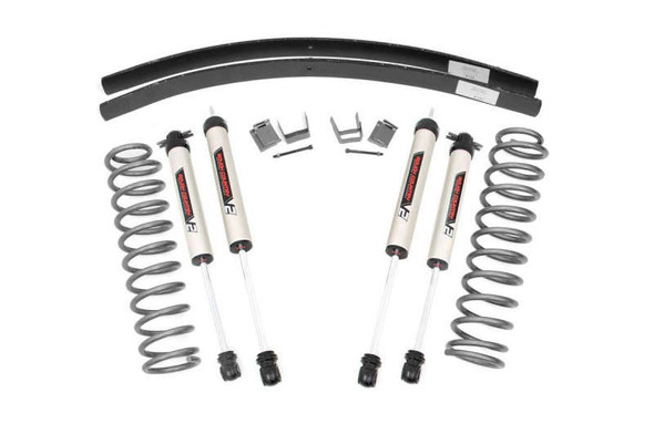 Rough Country 3" Lift Kit | V2 Shocks | Add-a-Leaf (84-01 Jeep Cherokee XJ | 2WD/4WD) 67070