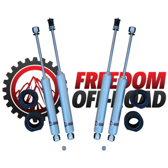 Freedom Offroad 2" Lift Kit w Shocks (97-06 Jeep Wrangler TJ/93-98 Grand Cherokee) FO-SH301+FO-J30220(2) Freedom Offroad 2" Lift Kit w Shocks (97-06 Jeep Wrangler TJ/93-98 Grand Cherokee) FO-SH301+FO-J30220(2)